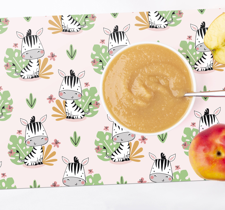 Children placemat cute zebra design - TenStickers