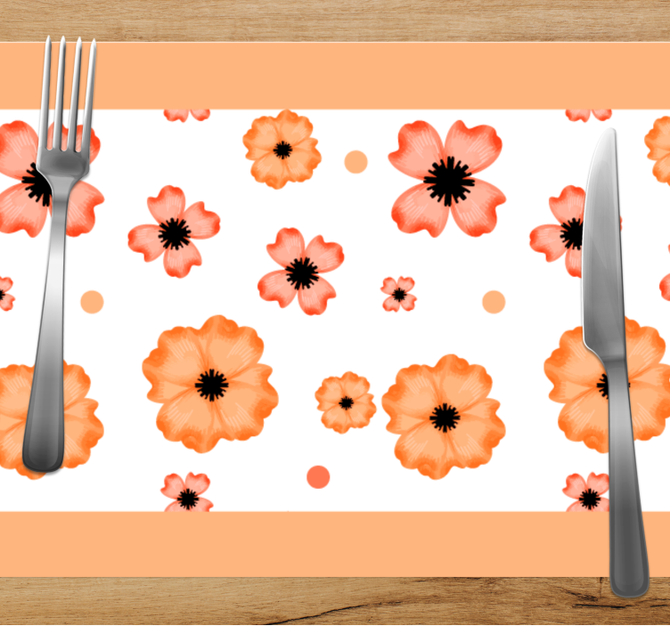 Children placemat floral pattern design - TenStickers