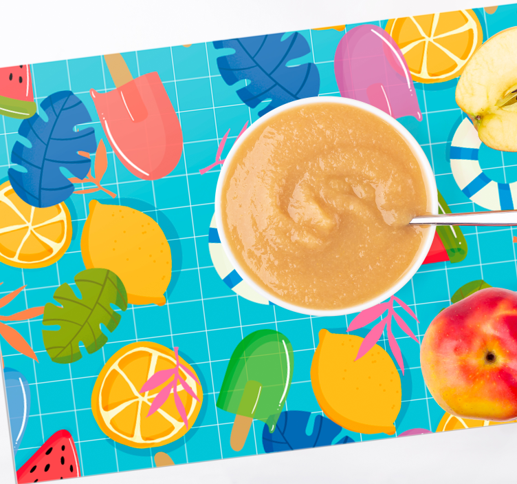 Children placemat fruit and ice cream delight - TenStickers