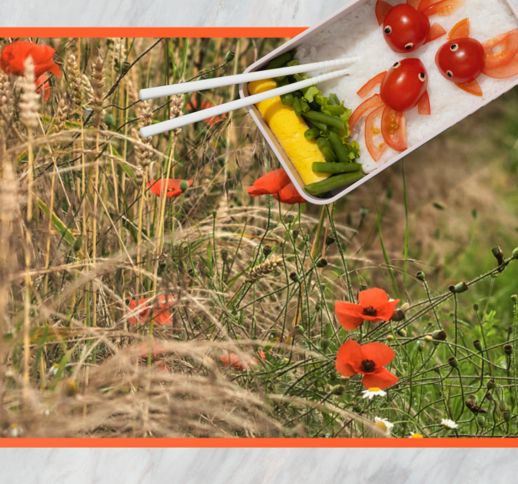 Children placemat funny food arrangement - TenStickers