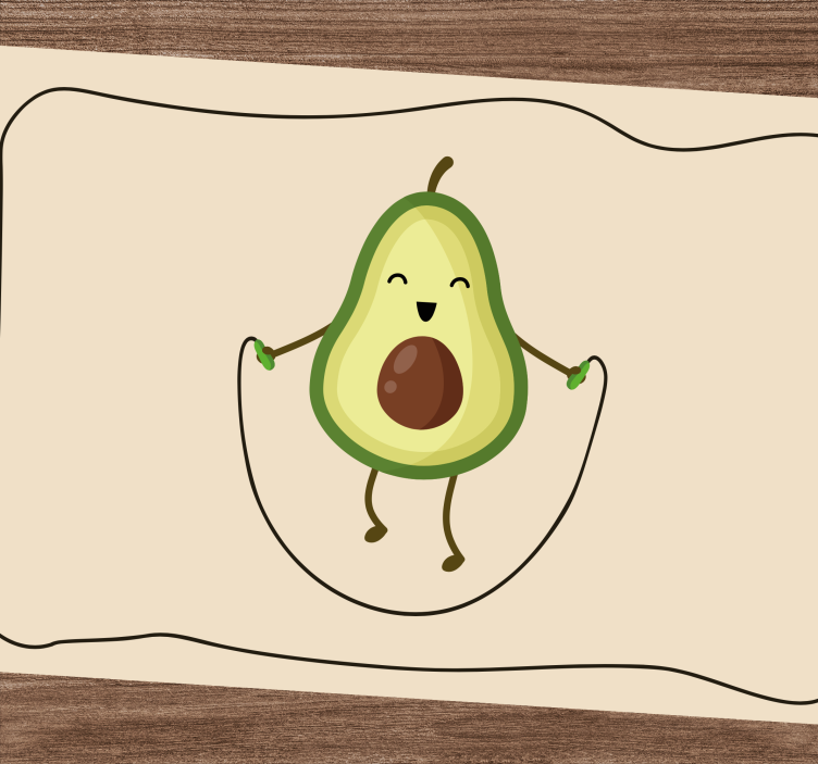 Children placemat happy avocado jumper - TenStickers