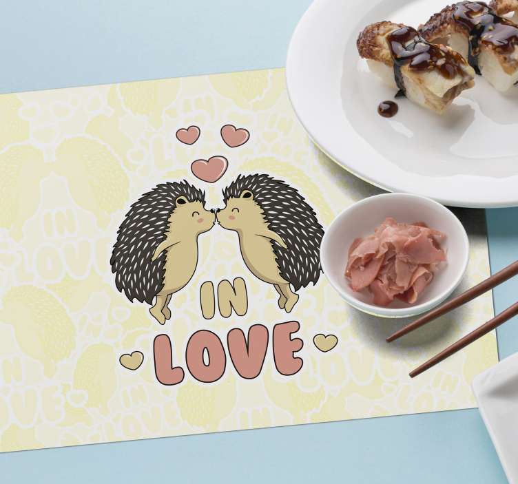 Children placemat hedgehog lovers design - TenStickers