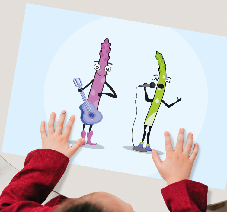 Children placemat musical vegetable friends - TenStickers