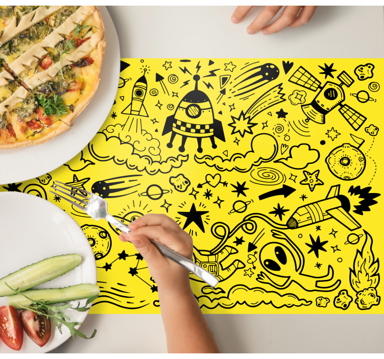 Children placemat space adventure designs - TenStickers