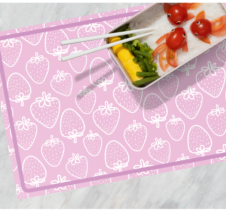 Children placemat strawberry patterned mat - TenStickers