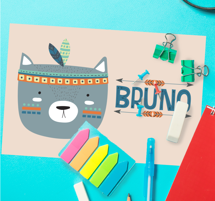 Children placemat with adorable animal design - TenStickers