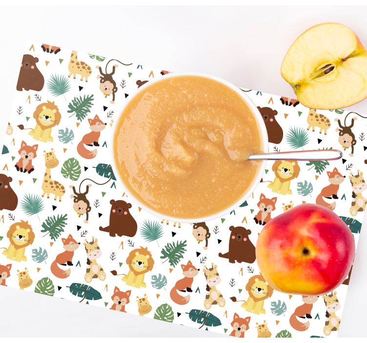Children placemat with adorable animal designs - TenStickers