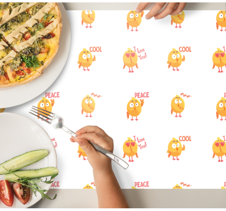 Children placemat with adorable chick designs - TenStickers