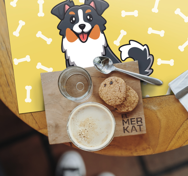Children placemat with adorable dog design - TenStickers