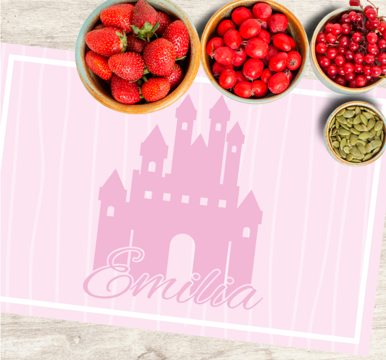 Children placemat with castle themed design - TenStickers