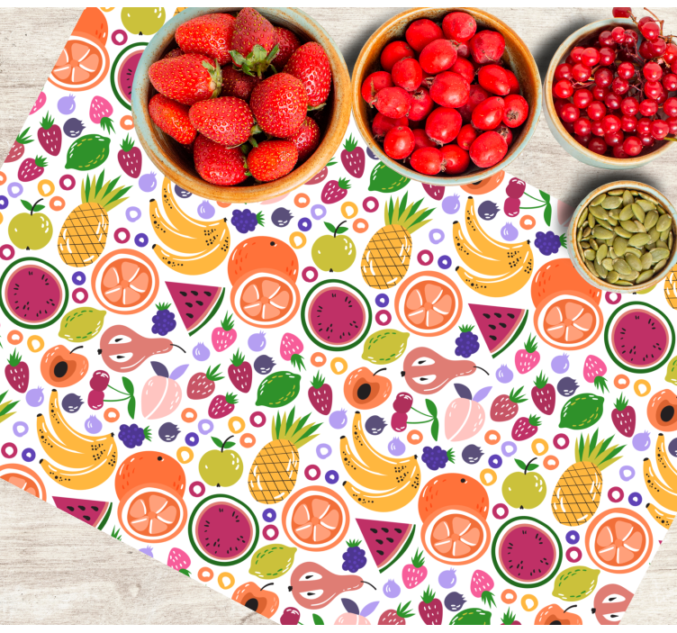 Children placemat with fruit pattern design - TenStickers