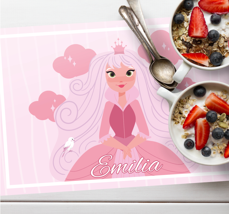 Children placemat with princess character artwork - TenStickers