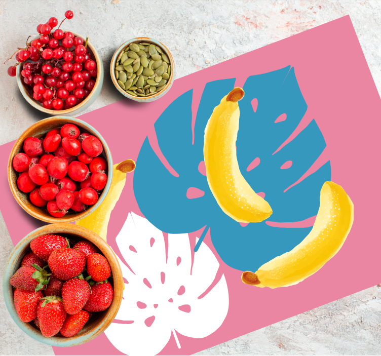 Children placemat with tropical banana design - TenStickers