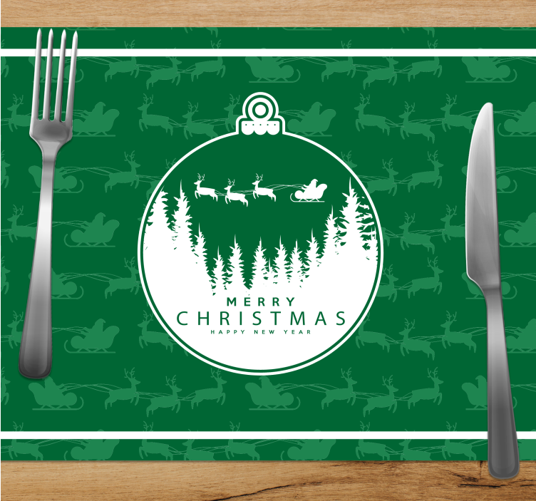 Christmas placemat christmas ornament design - TenStickers