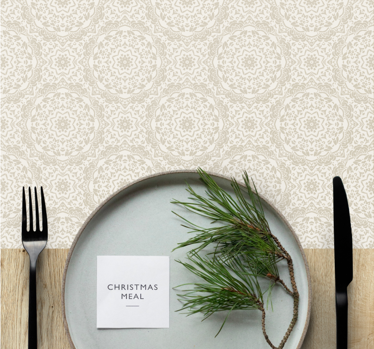 Christmas placemat elegant holiday table setting - TenStickers