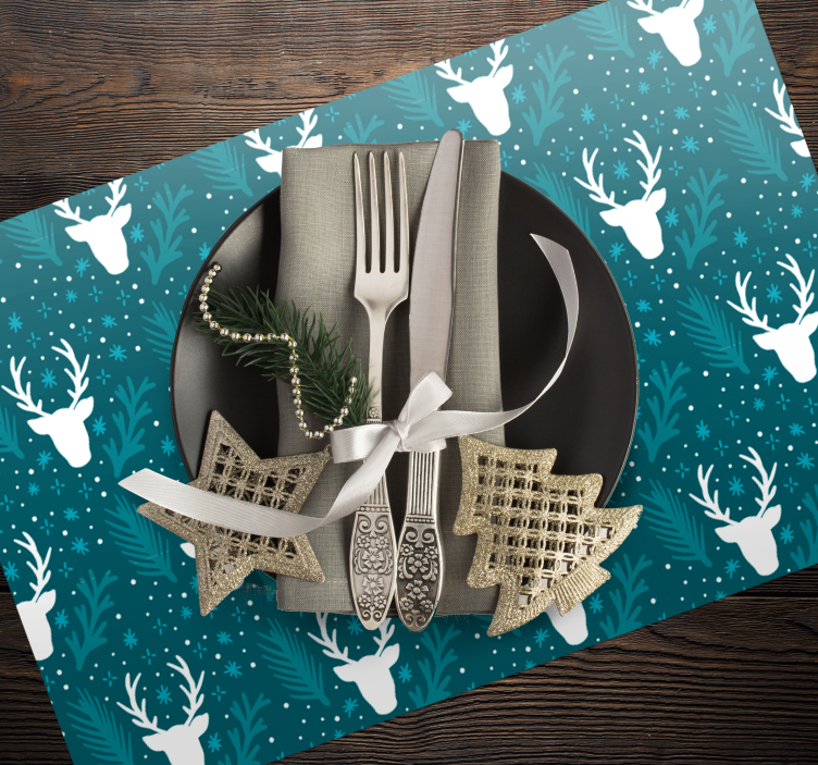 Christmas placemat for an elegant holiday table - TenStickers