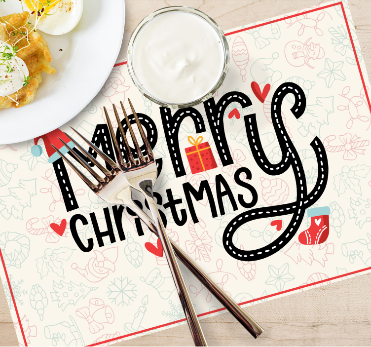 Christmas placemat merry christmas to you - TenStickers