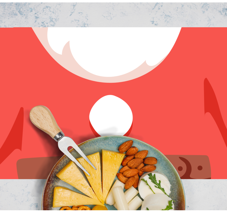 Christmas placemat santa claus t-shirt - TenStickers