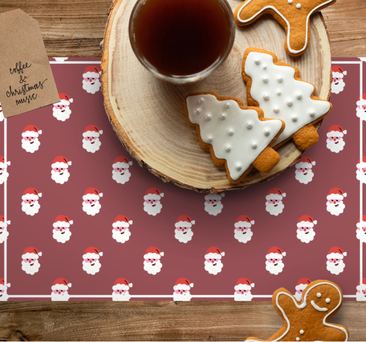 Christmas placemat santa face design - TenStickers