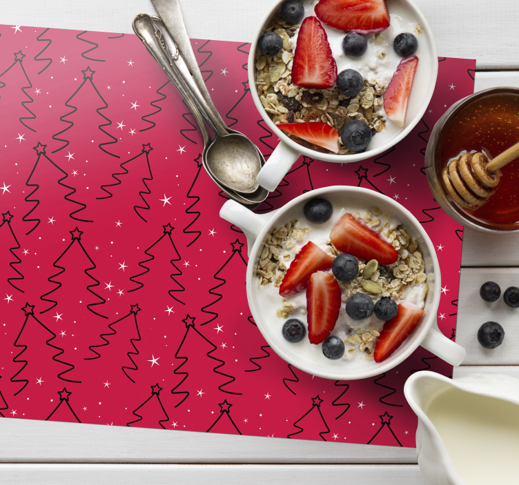 Christmas placemat with elegant christmas tree design - TenStickers