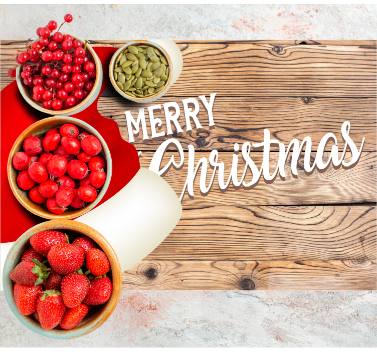 Christmas placemat with festive santa hat design - TenStickers