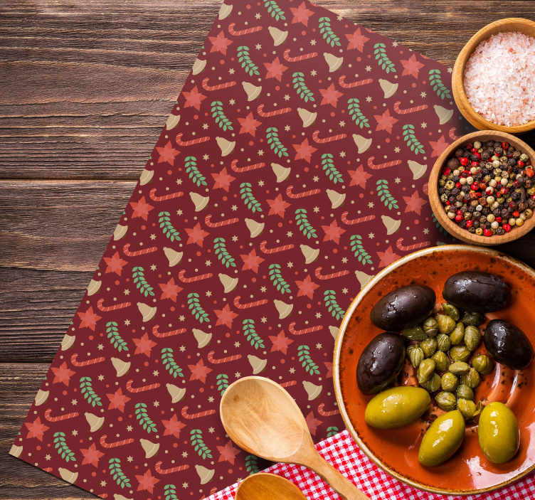 Christmas placemat with joyful holiday design - TenStickers