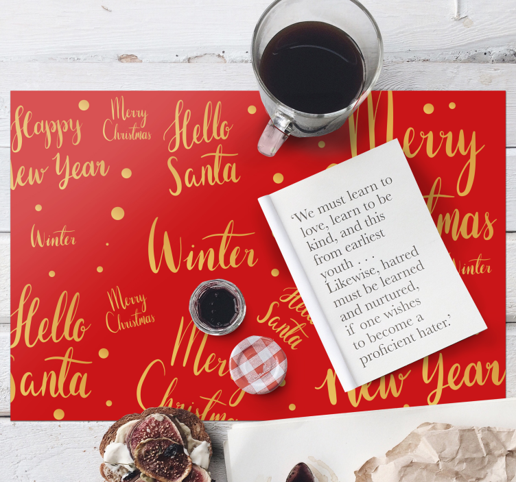 Christmas placemat with joyful holiday designs - TenStickers