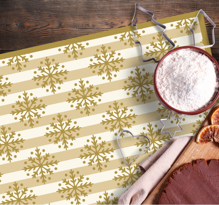 Christmas placemat with snowflake pattern overlay - TenStickers