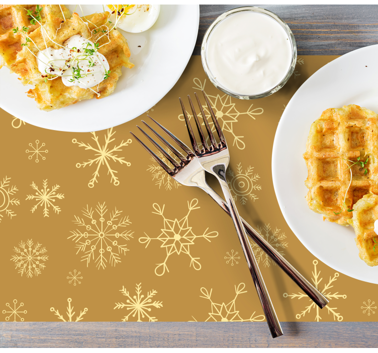 Christmas placemat with snowflake patterned design - TenStickers