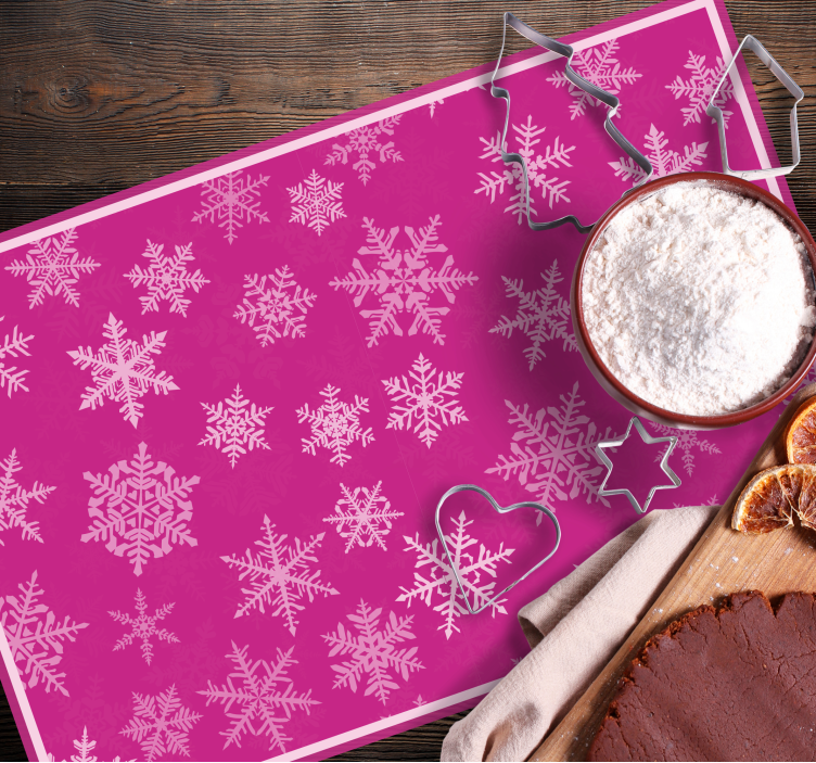Christmas placemat with snowflake texture finish - TenStickers