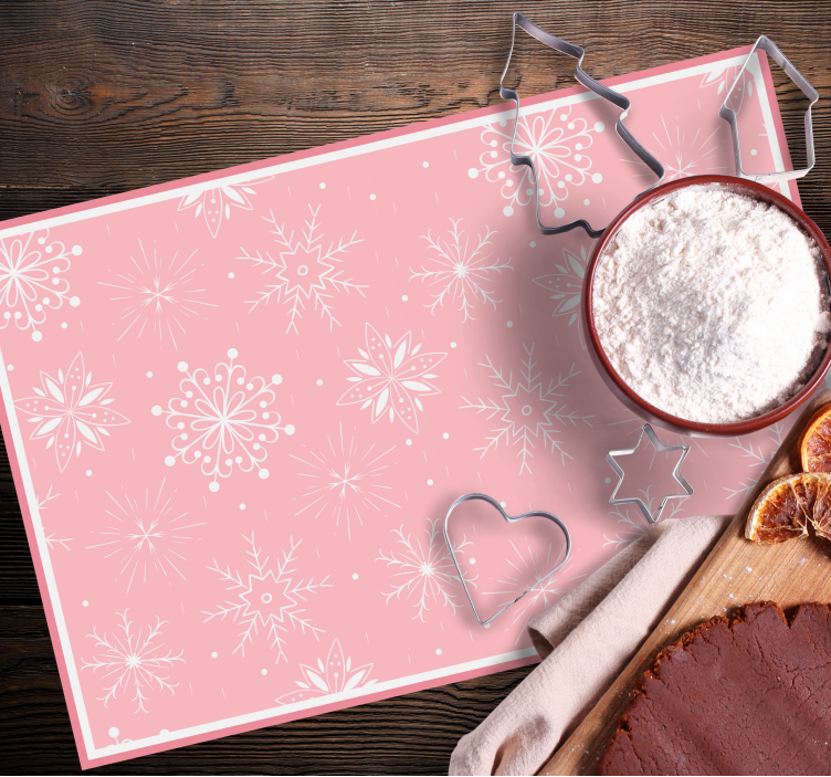 Christmas placemat with snowflake texture surface - TenStickers
