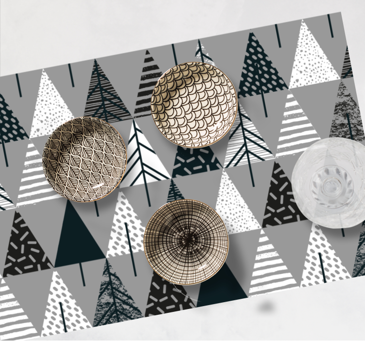 Christmas placemat with stylized pine tree design - TenStickers