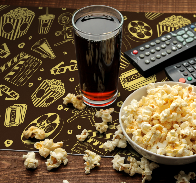 Cinema pattern vinyl Placematshh - TenStickers