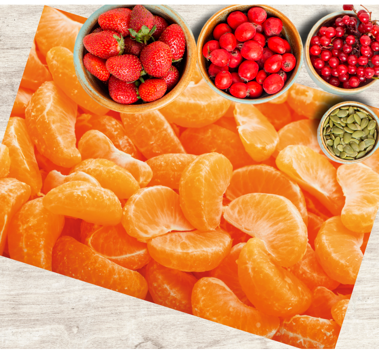 Citrus fruit composition placemat for home - TenStickers