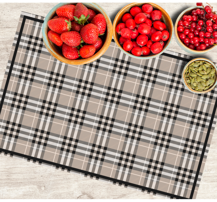 Classic plaid pattern placemat - TenStickers
