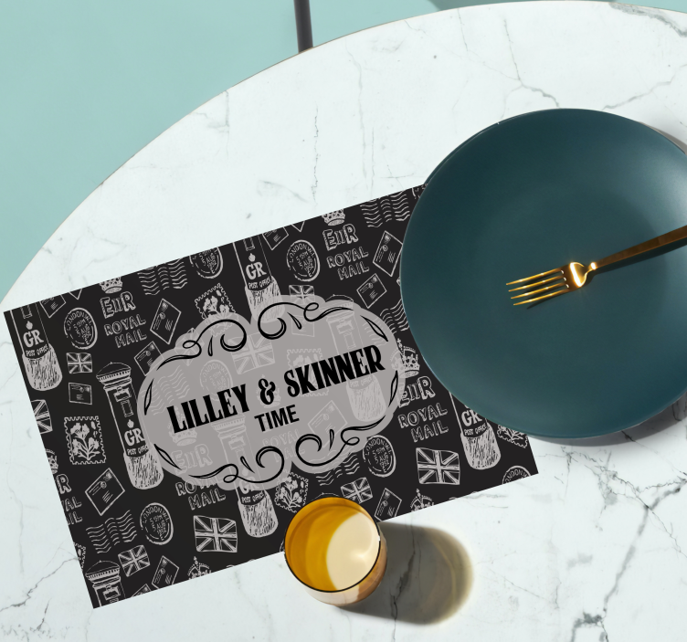 Cockney Food quote placemats - TenStickers