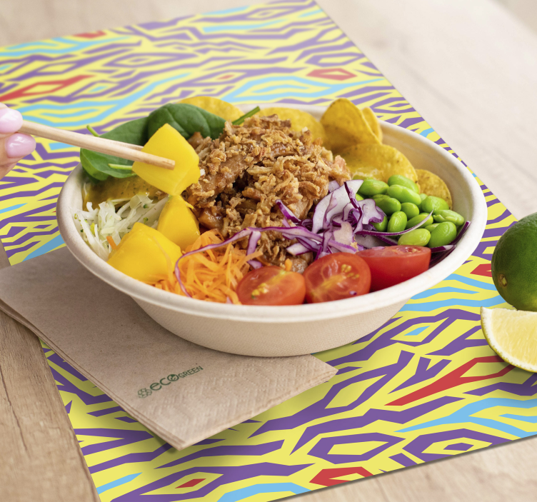 Colorful abstract pattern placemat - TenStickers