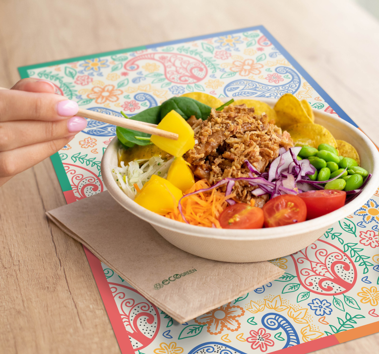 Colorful paisley print placemat - TenStickers