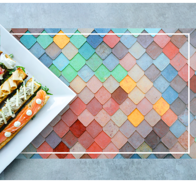 Colorful tile pattern placemat - TenStickers