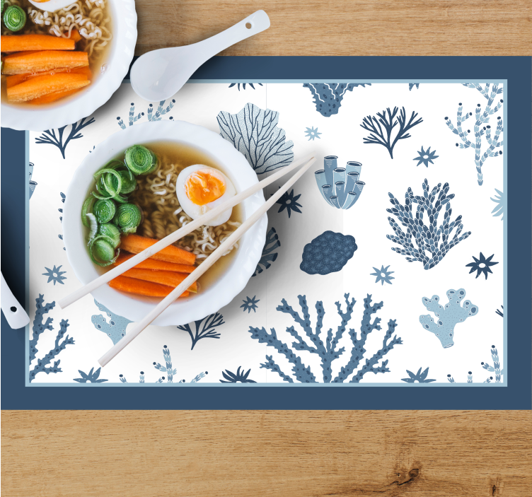 Coral and sea plants placemat - TenStickers