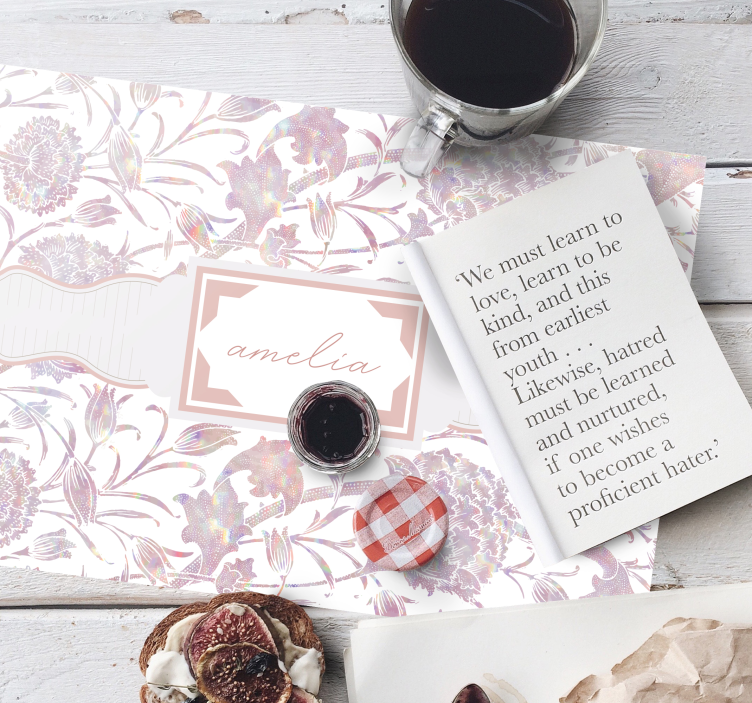 Customisable Flower Placemat - TenStickers