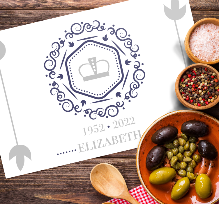 Personalised Platinum Jubilee placemats - TenStickers