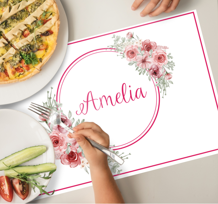 Customisable placemat botanical custom design - TenStickers