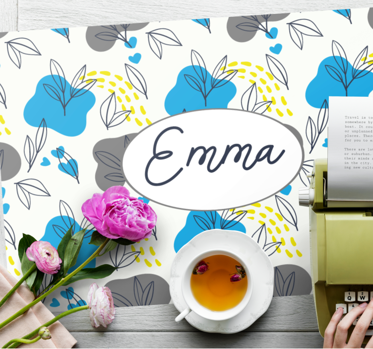 Customisable placemat custom blossom arrangement - TenStickers