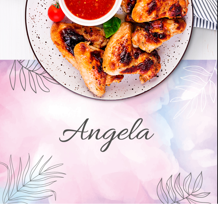 Customisable placemat elegant floral design - TenStickers