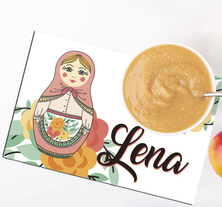 Customisable placemat matryoshka doll design - TenStickers