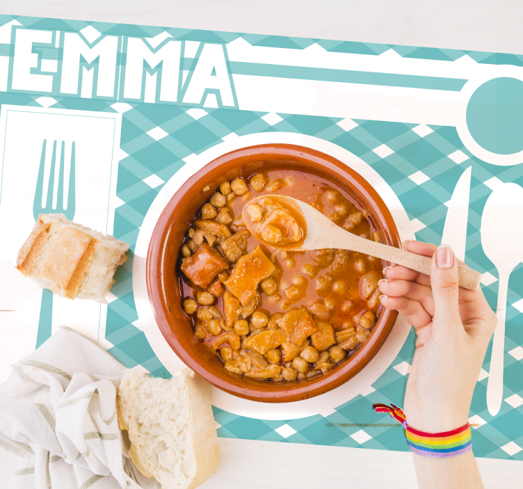 Customisable placemat personalized dining mat - TenStickers