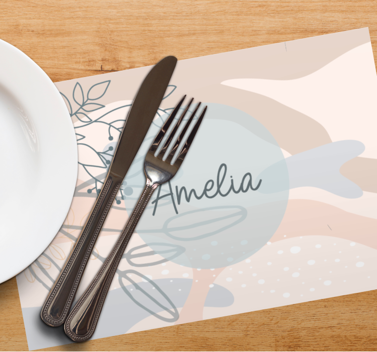 Customisable placemat personalized elegant style - TenStickers