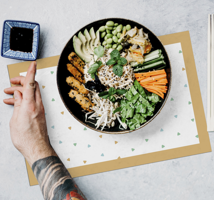 Customisable placemat sleek triangle design - TenStickers