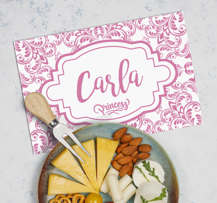 Customisable placemat with elegant name design - TenStickers